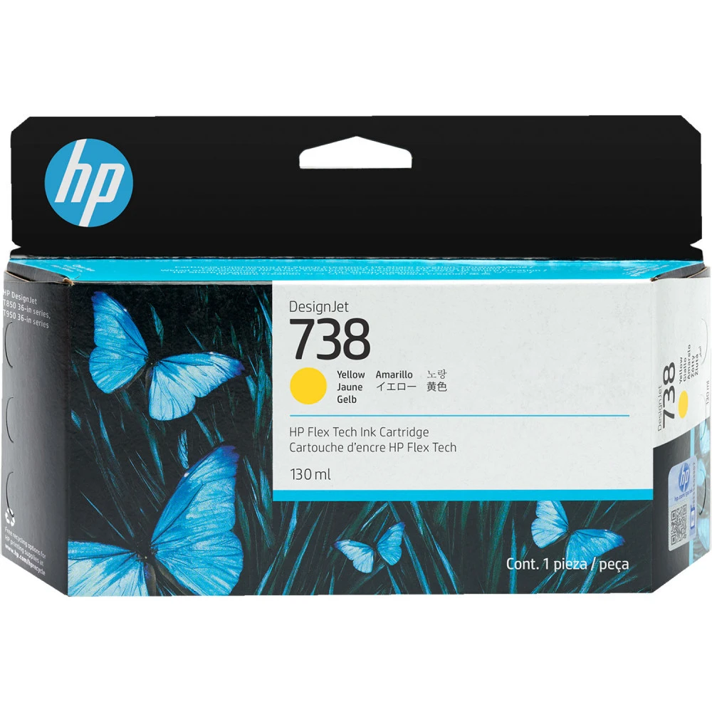 Картридж HP 738 498N7A жёлтый, 130 мл — 3