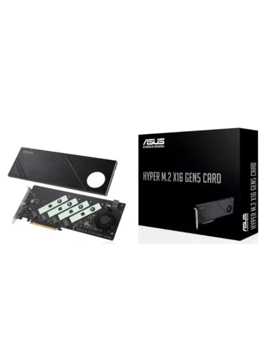 PCI-Ex16 4 x M.2 card, ASUS Hyper M.2 X16 Gen5,  PCIEx16 5.0 — 2