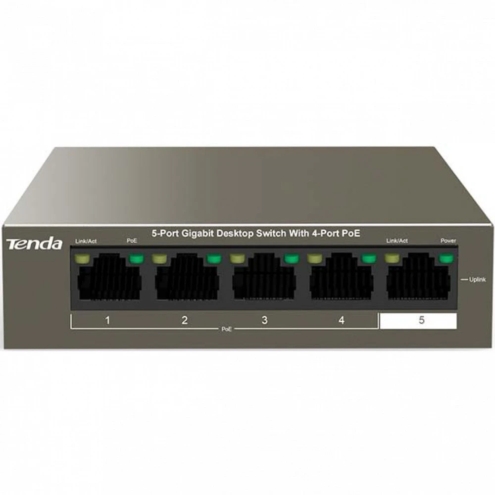 PoE-коммутатор Tenda TEG1105P-4-63W 5-port Gigabit Ethernet с 4-port PoE бронзовый — 2