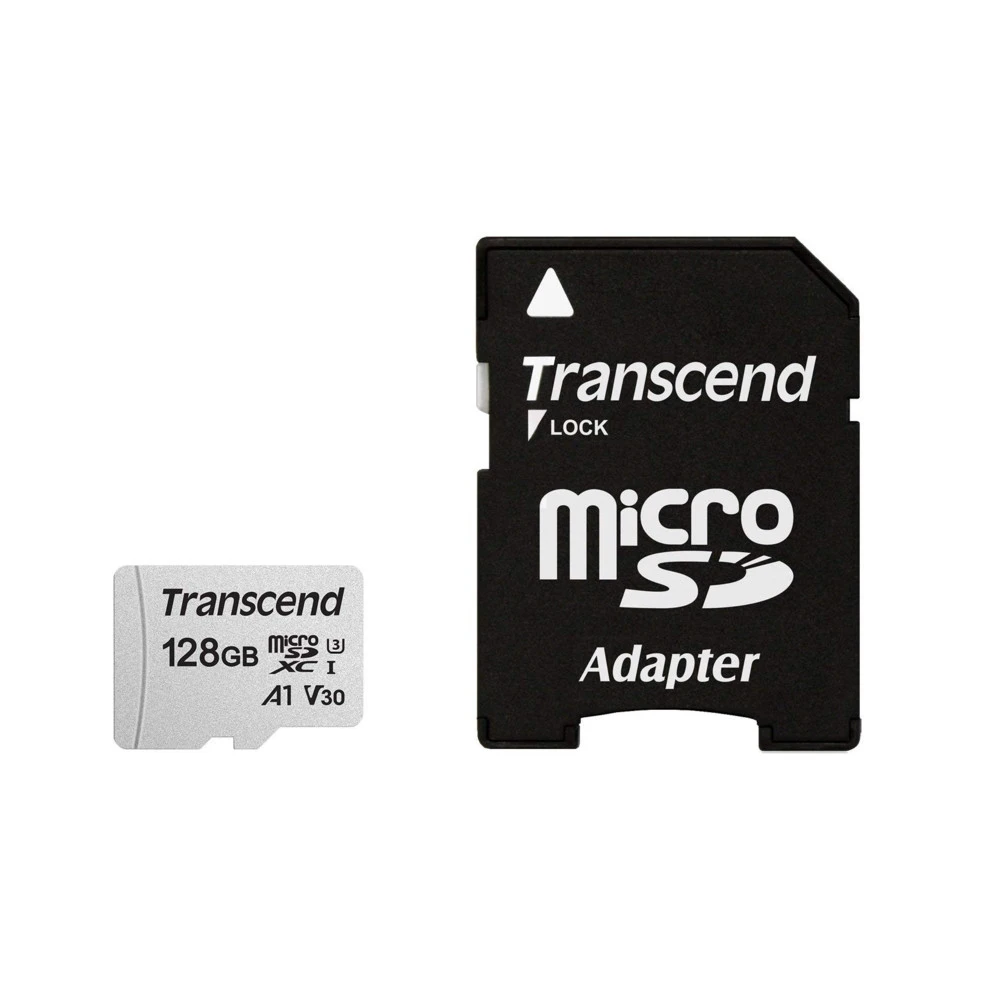 Карта памяти MicroSD 128GB Class 10 U3 Transcend TS128GUSD300S-A