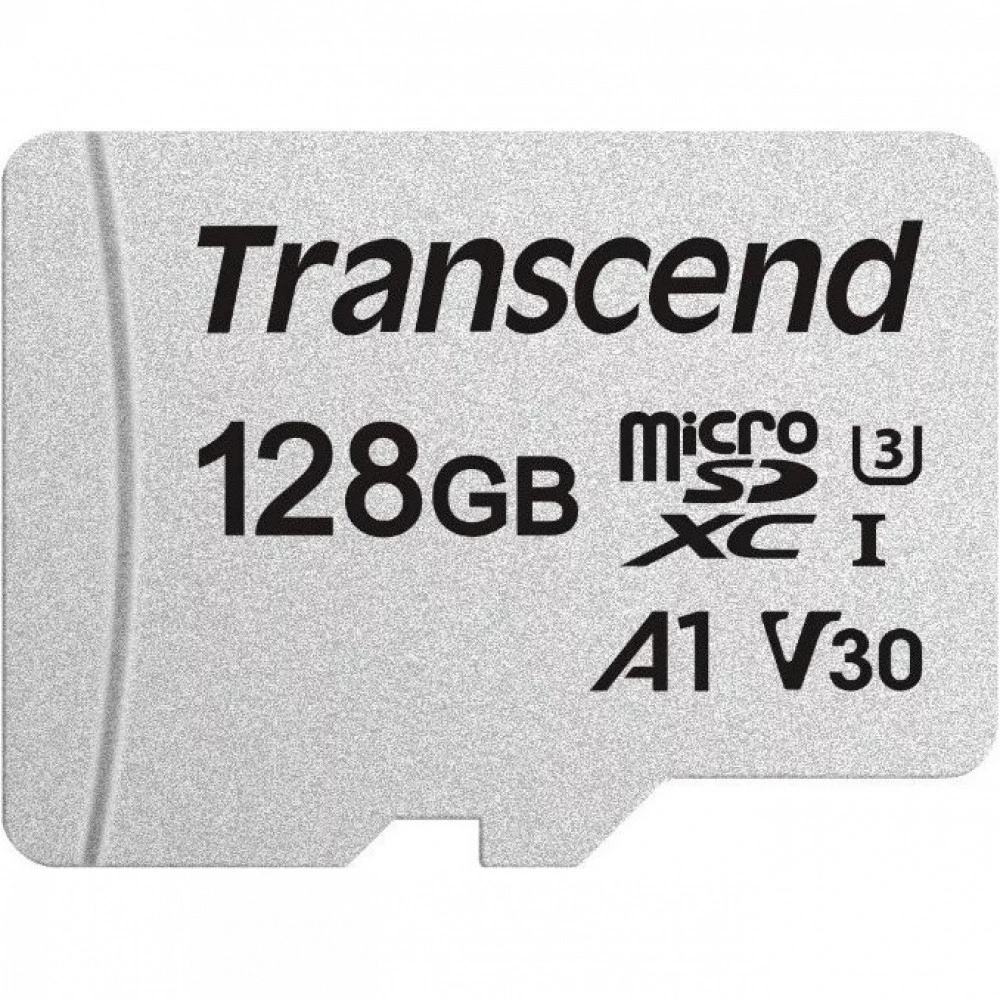 Карта памяти MicroSD 128GB Class 10 U3 Transcend TS128GUSD300S-A — 2