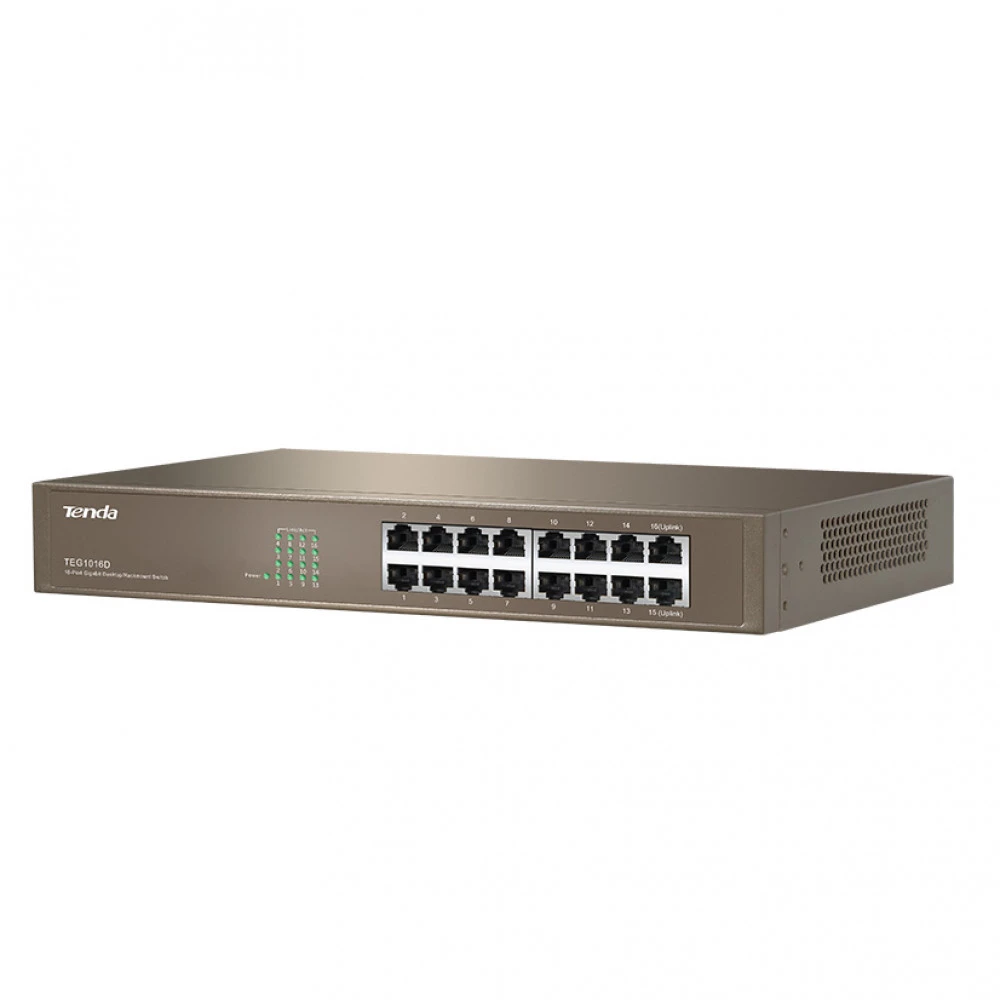 Коммутатор Tenda TEG1016D 16-port Gigabit Ethernet черный — 3
