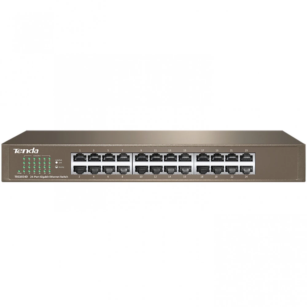 Коммутатор Tenda TEG1024D 24-port Gigabit Ethernet черный — 2