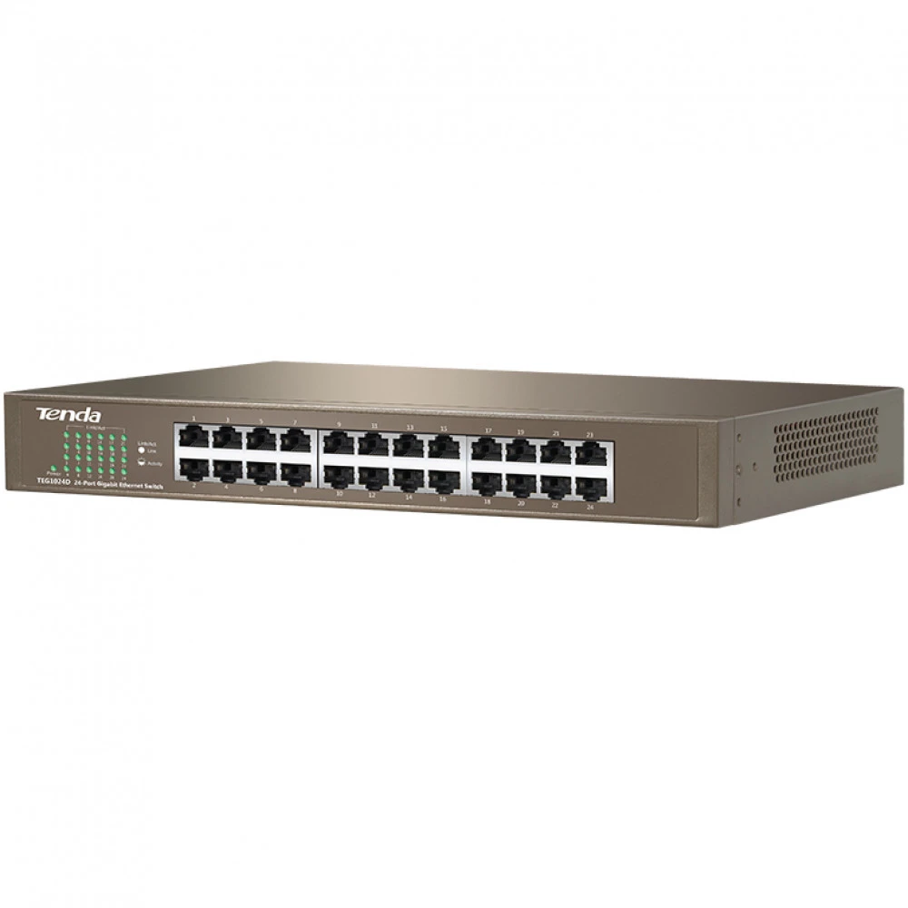 Коммутатор Tenda TEG1024D 24-port Gigabit Ethernet черный — 3
