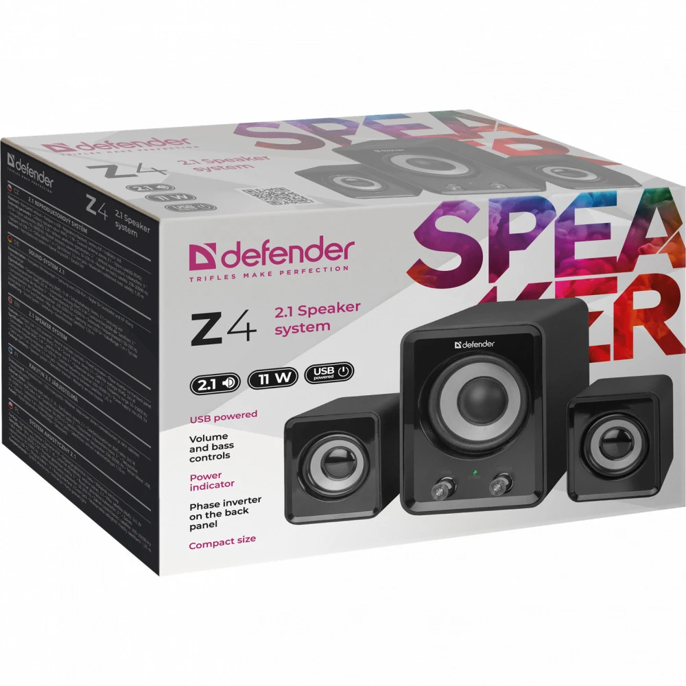 Компактная акустика 2.1 Defender Z4 черный — 2