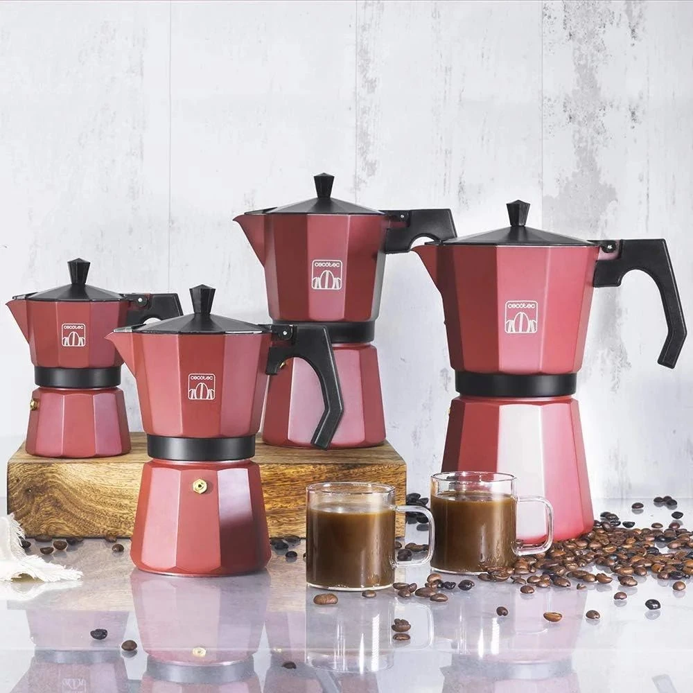 Кофеварка гейзерная Cecotec Mokclassic 900 бордовый — 5
