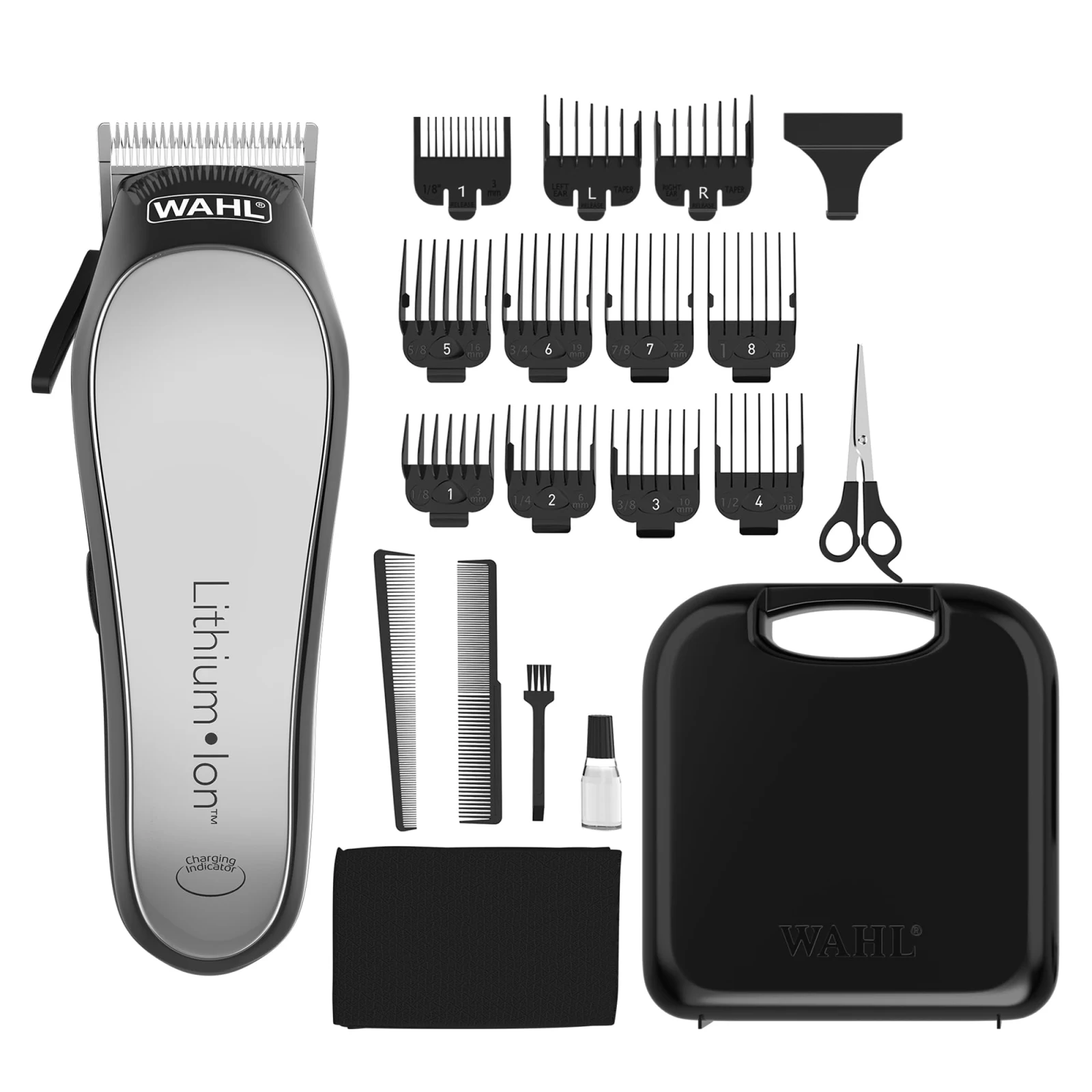 Машинка для стрижки волос Wahl Lithium-Ion Cordless + Wahl Nose trimmer серебро-черный