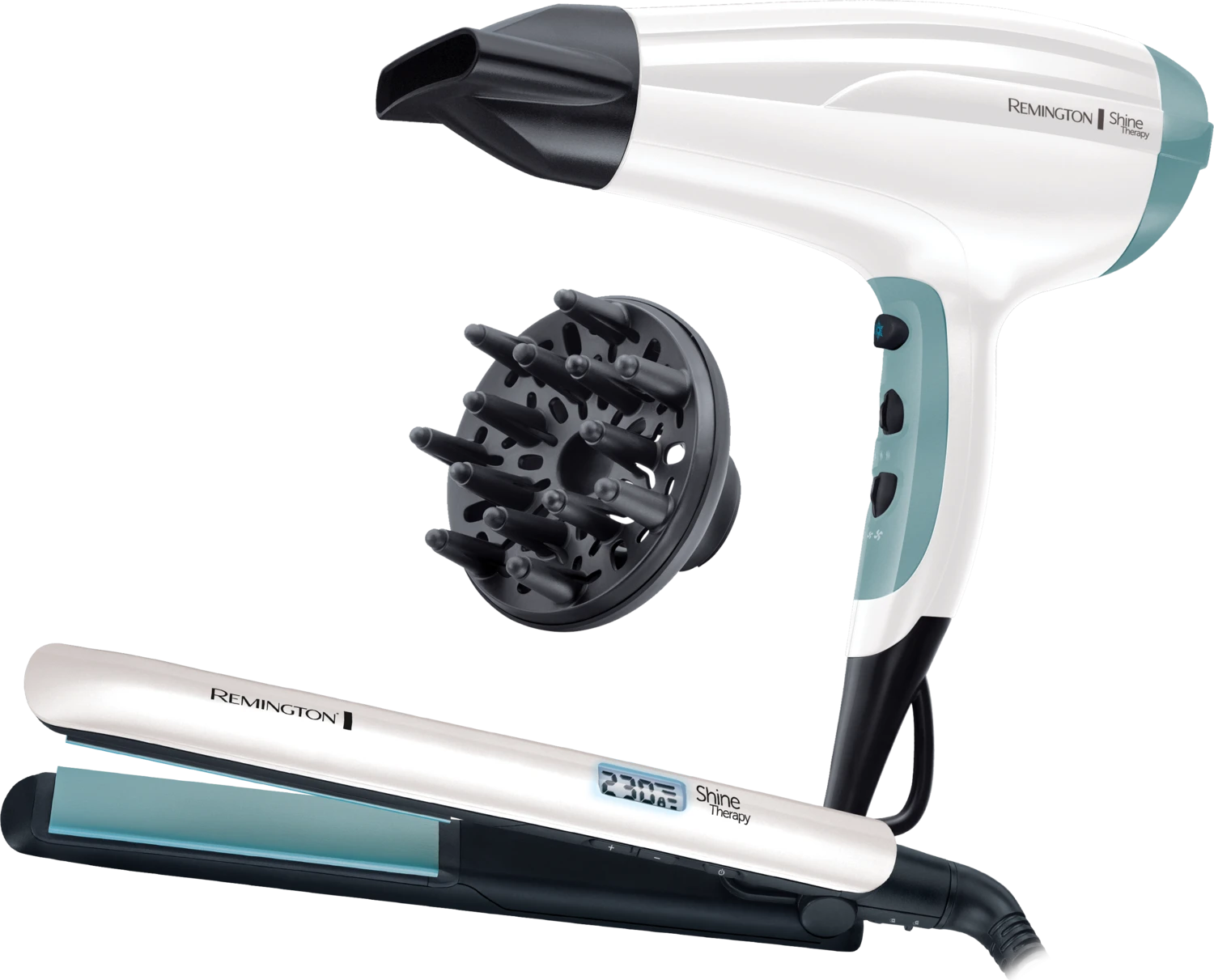 Набор фен + выпрямитель Remington S8500GP белый