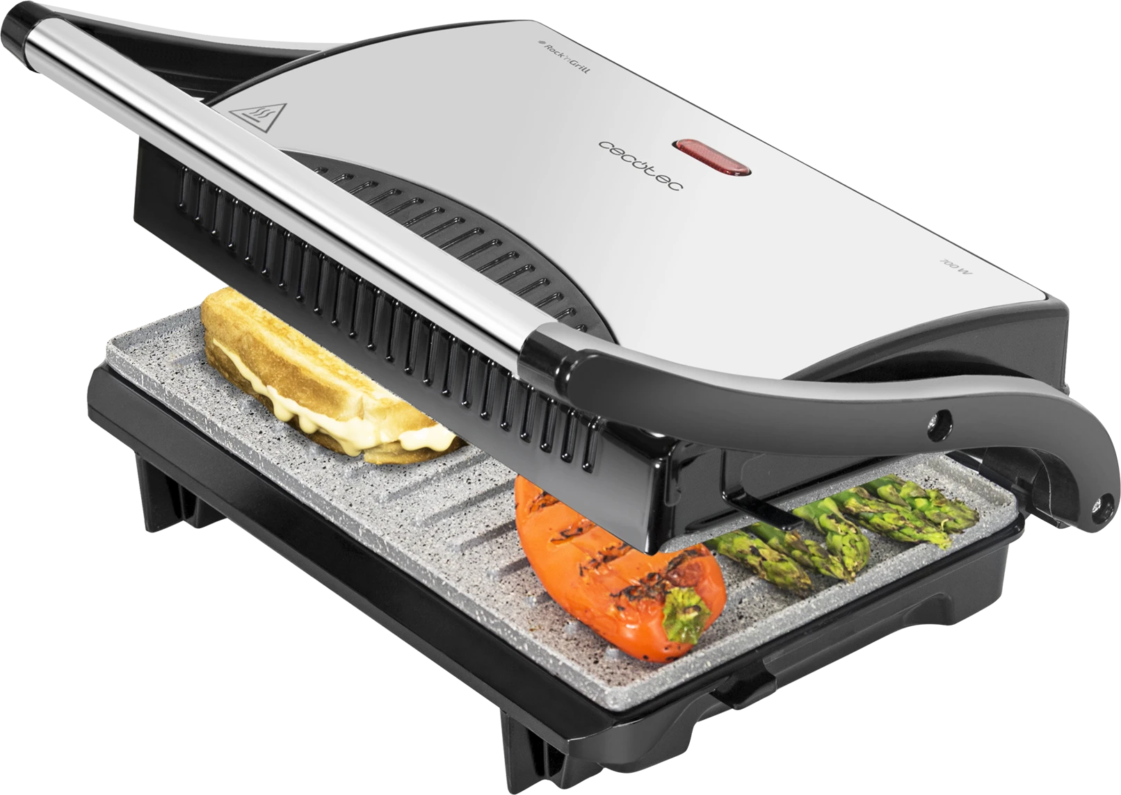 Настольный гриль Cecotec Rock'nGrill 700 сталь
