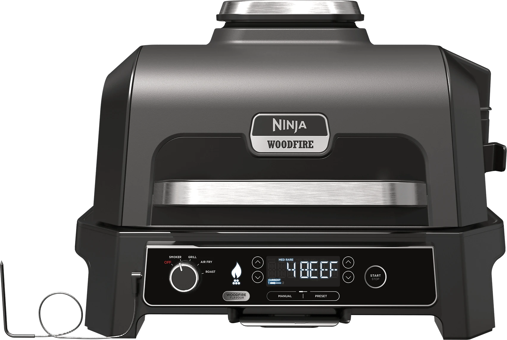 Настольный гриль-барбекю с коптильней Ninja OG850 черный