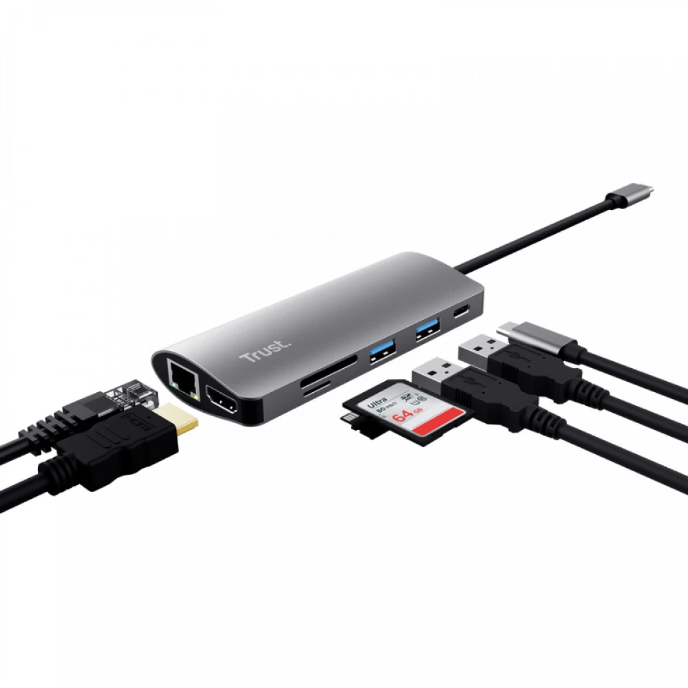Разветвитель Trust Dalyx 7 in 1 USB-C — 2