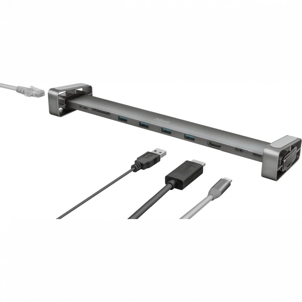 Разветвитель Trust Dalyx Aluminium 10-in-1 USB-C — 2