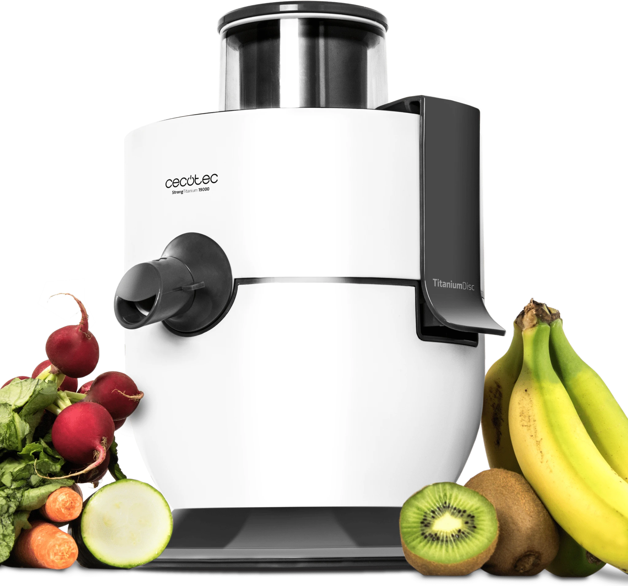 Соковыжималка центробежная Cecotec Strong Titanium 19000 белый — 2