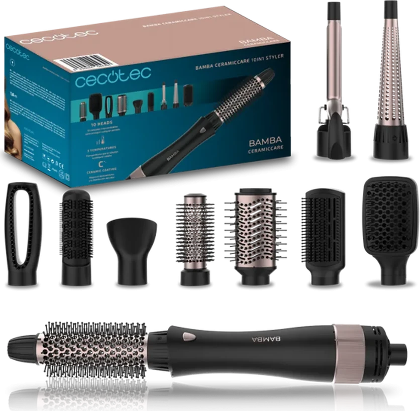 Стайлер Cecotec CeramicCare Styler (10в1) черный