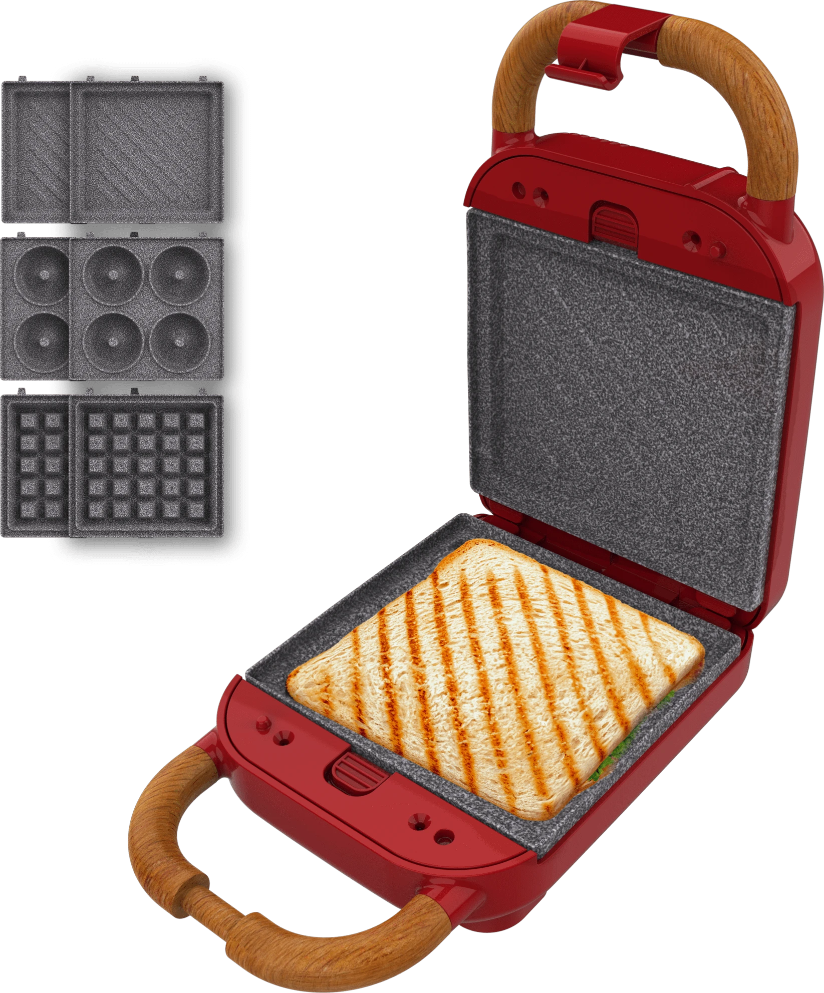 Сэндвичница Cecotec Rock'nToast Retro One красный