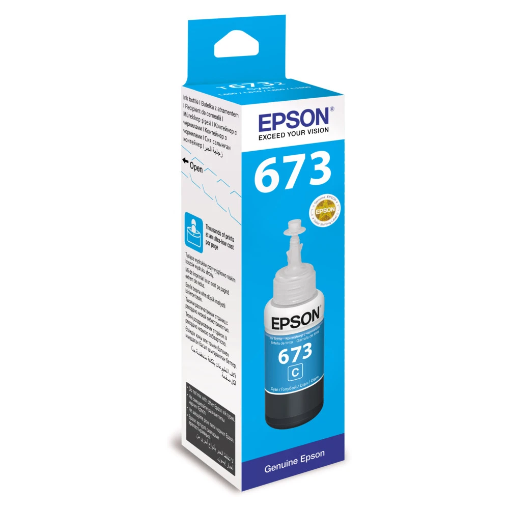 Чернила Epson C13T67324A L800/1800/810/850 голубой