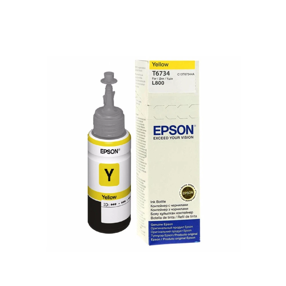 Чернила Epson C13T67344A L800/1800/810/850 желтый