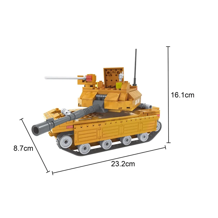 Конструктор Keyixing 22504 Армия Средний танк ASN, 233 детали — 2