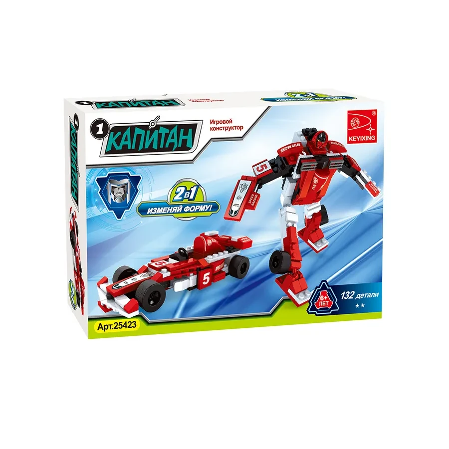 Конструктор Keyixing 25423 Роботы Гоночный болид Formula-1, 132