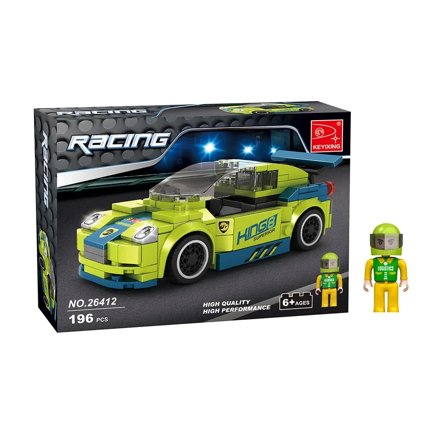 Конструктор Keyixing 26412 Гонки Гоночный автомобиль KING8, 196