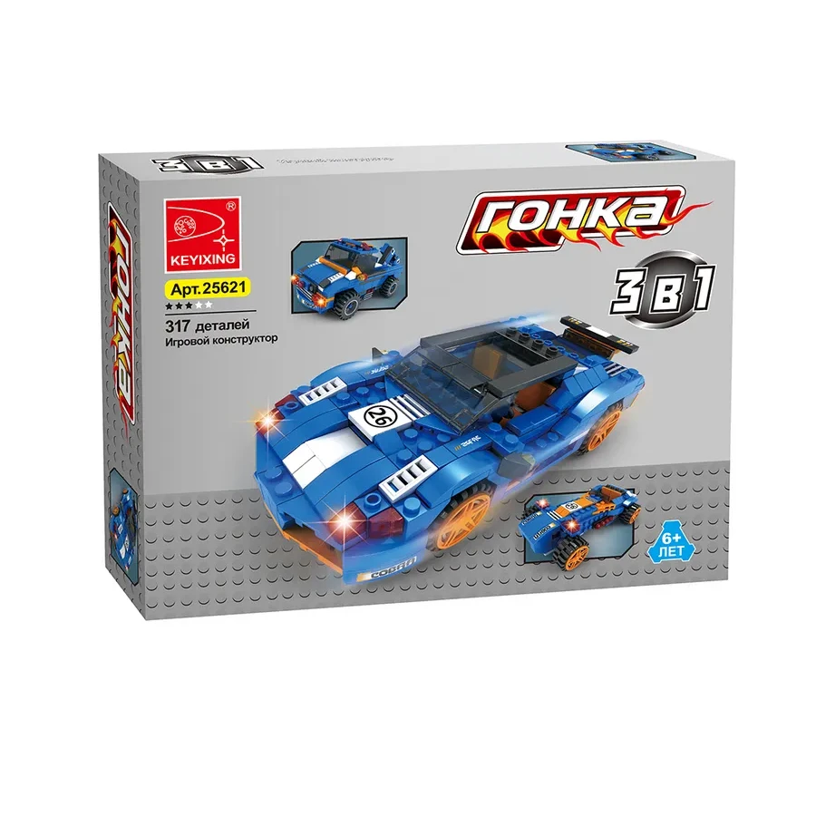 Конструктор Keyixing 25621 Гонки Гоночный автомобиль Cobra