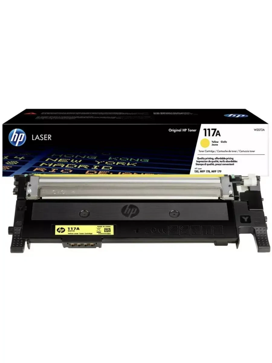 Оригинальный лазерный картридж HP 117A, желтый, W2072A