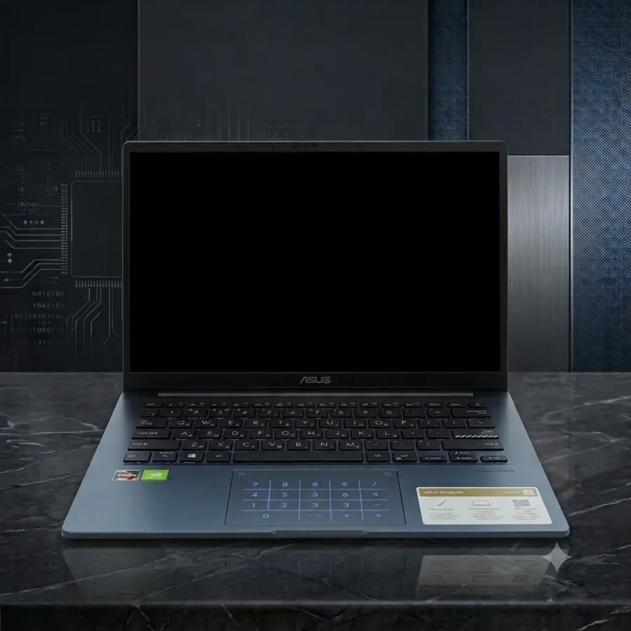 Ноутбук ASUS PM5406CGA-SF0147/AI R5-430/16G/512G PCIE/ OLED WUXGA 300nt/70WH/Wi-Fi 6/DOS/1yw/Bl kbd KZ/FPS/1080p IR, AMD Ryzen AI 5 430, 16 ГБ, 512 ГБ, 14" — 2