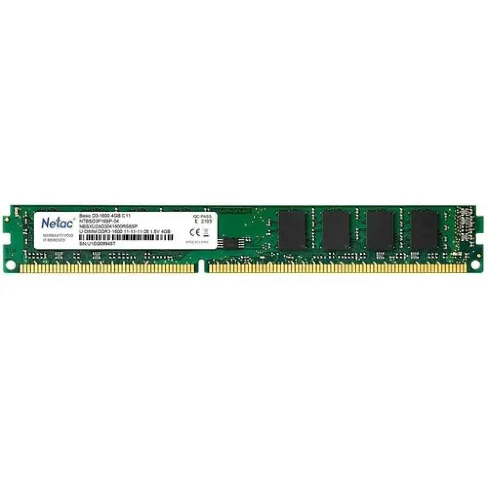 Оперативная память Netac DDR3, 4GB, 1600MHz DIMM — 2