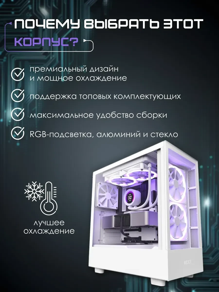 Компьютерный корпус H Series H5 Elite Edition, ATX, белый — 2