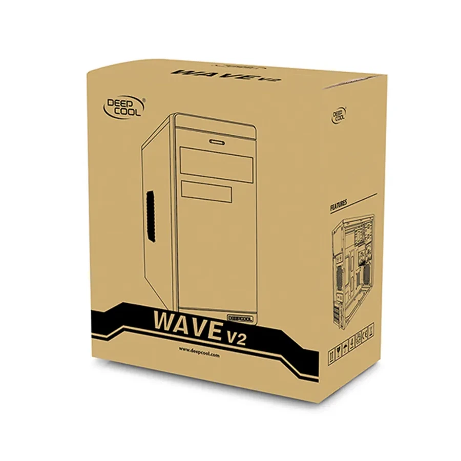 Корпус Deepcool WAVE 2, Mini-ITX/Micro ATX, чёрный