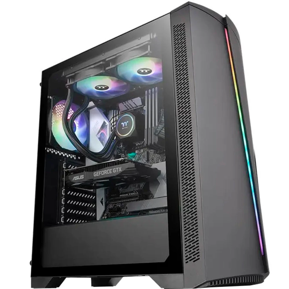 Корпус Thermaltake H350 TG RGB, ATX, 1x120mm, чёрный — 3