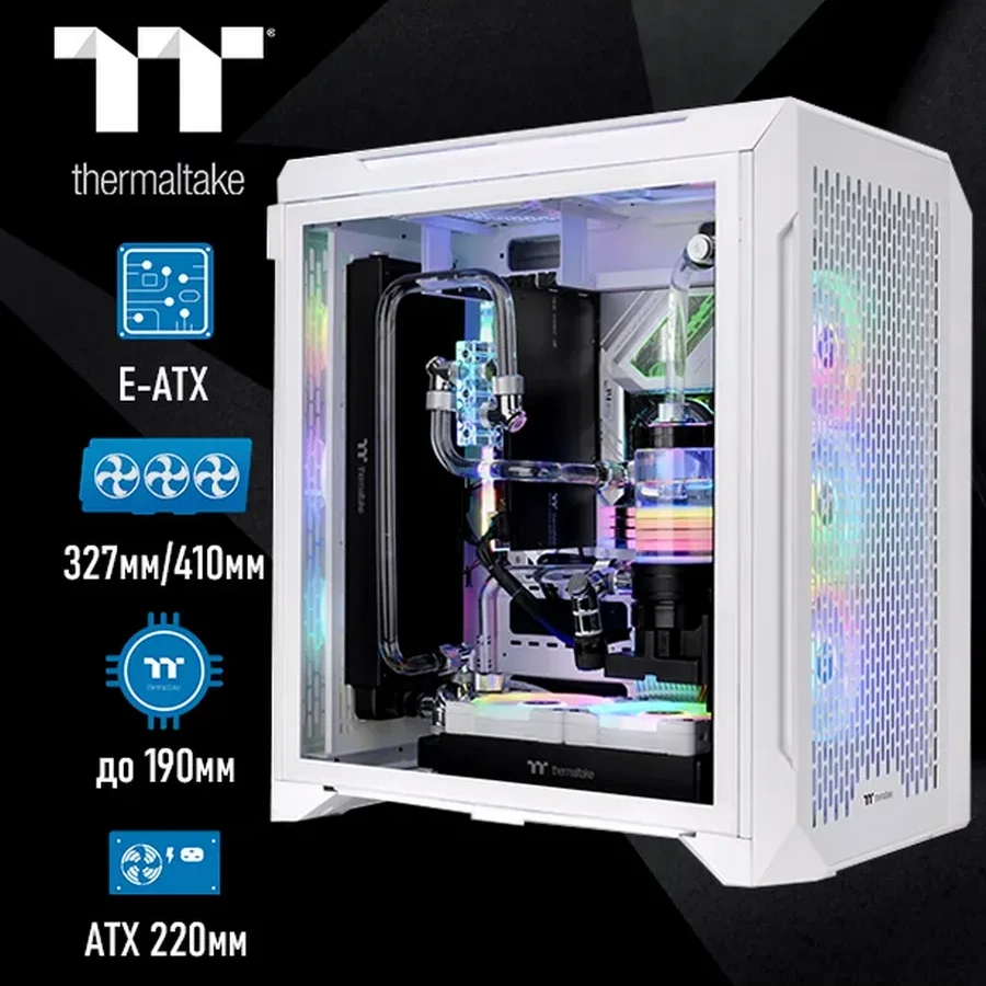 Корпус Thermaltake CTE C700 Air, E-ATX, 3x140mm, белый — 2