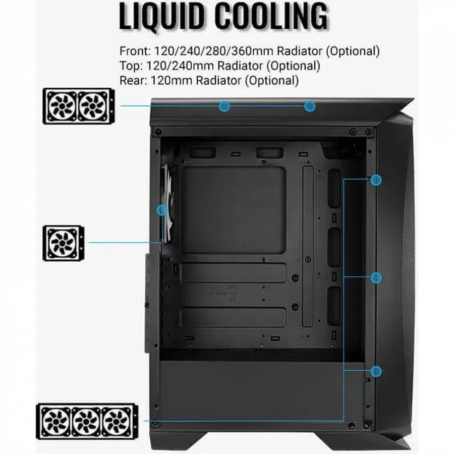 Корпус Aerocool Aero One Frost-G-BK ATX — 2