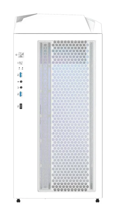 Корпус Gigabyte C301 GLASS V2, 4x12см ARGB, белый