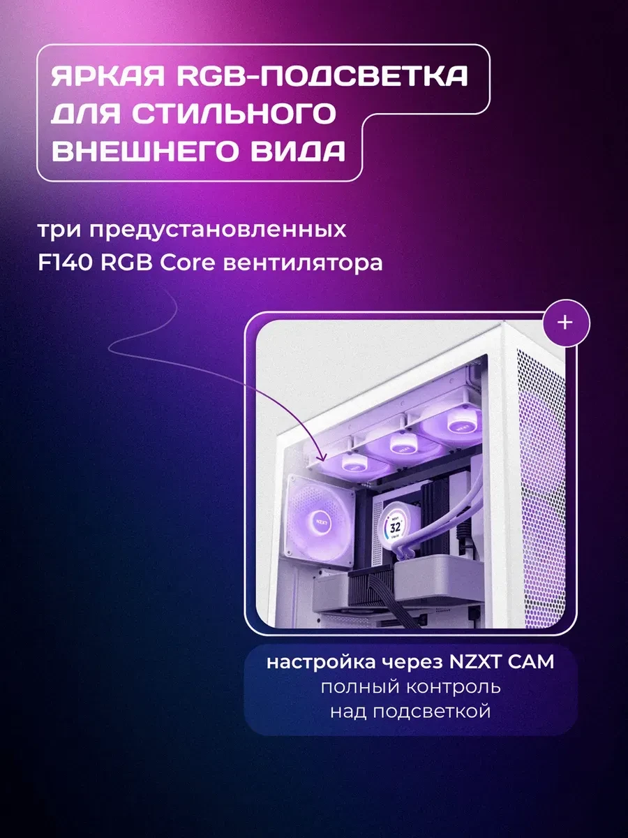 Корпус H Series H7 Flow RGB 2023 ATX, белый — 3