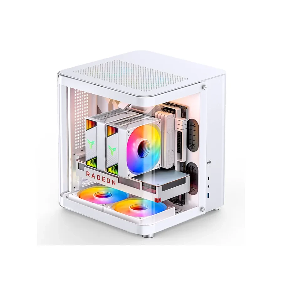 Корпус Jonsbo TK-1, Micro-Tower, M-ATX/M-ITX, белый