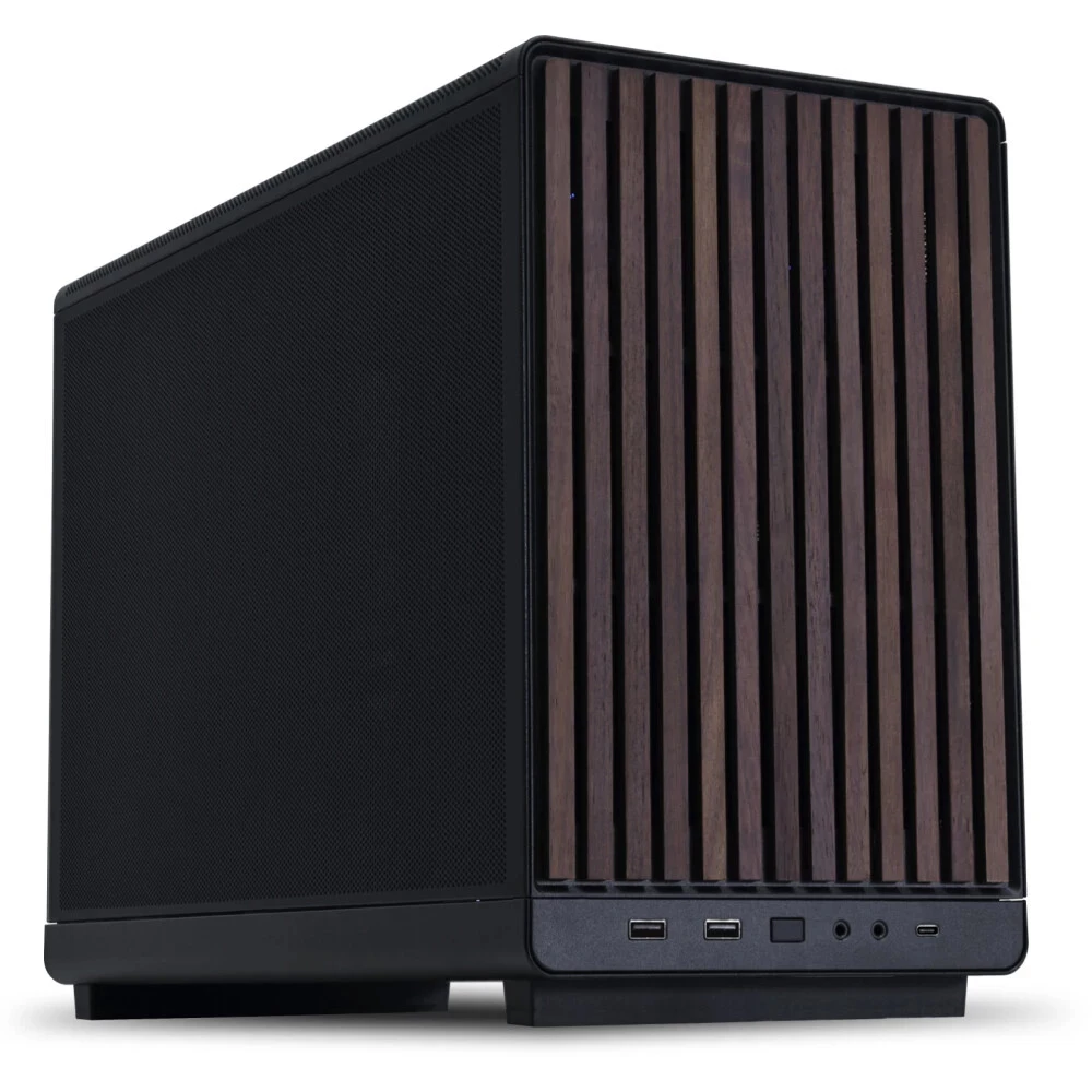 Корпус Lian Li A3-mATX-WD BLACK, mATX/ITX, деревянная панель — 2