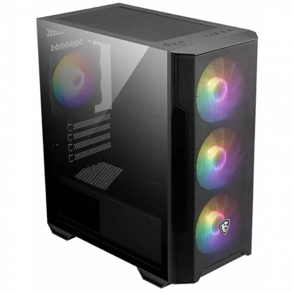 Корпус MSI MAG Forge M100R, Mini Tower, m-ATX, Black, 2x3.5"/2x2.5", 2xUSB2.0, USB3.0 — 3