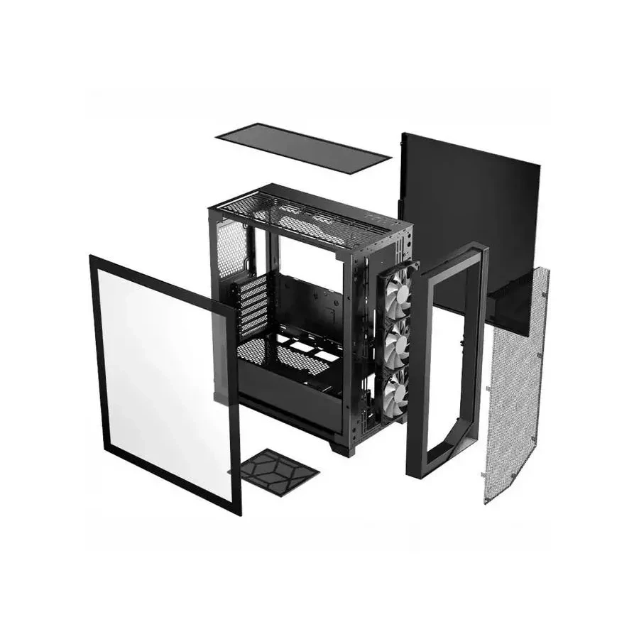 Корпус PCCooler C3D510, E-ATX/ATX/mATX, ARGB, 3x Fan — 4