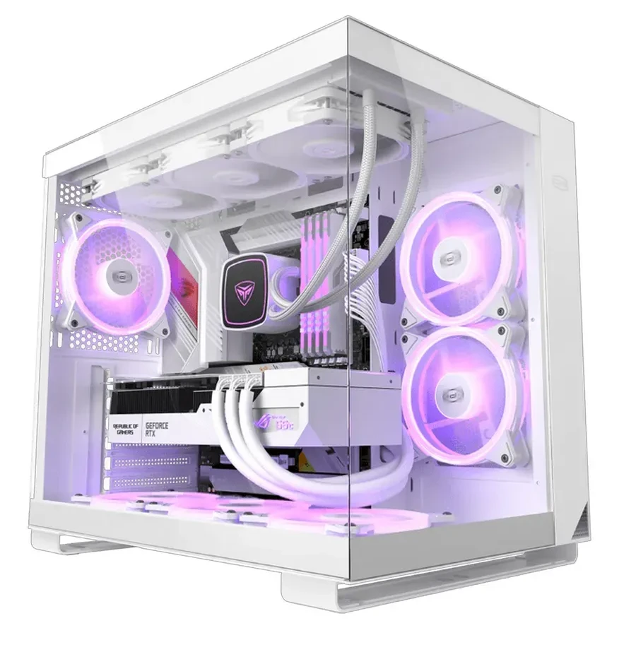 Корпус PCCooler C3T500, ATX/MATX/ITX, USB 3.1, White, ARGB