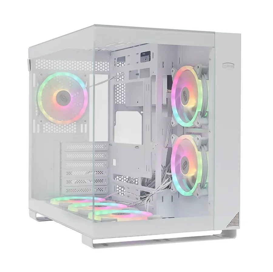 Корпус PCCooler C3T500, ATX/MATX/ITX, USB 3.1, White, ARGB — 2