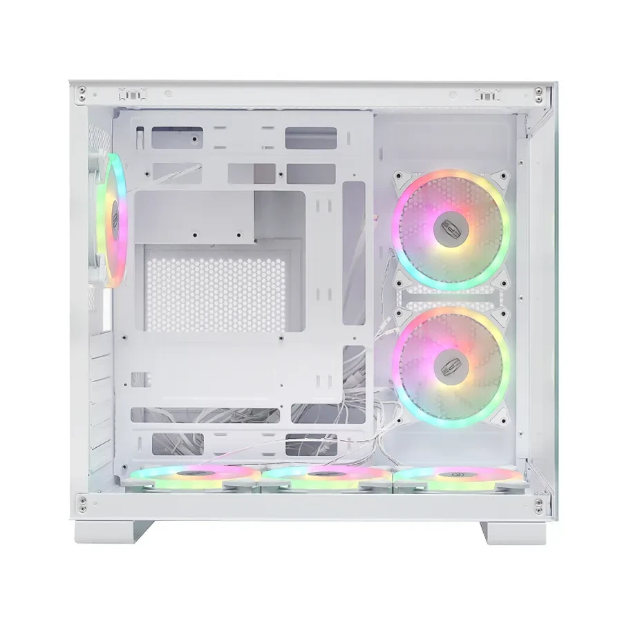 Корпус PCCooler C3T500, ATX/MATX/ITX, USB 3.1, White, ARGB — 3
