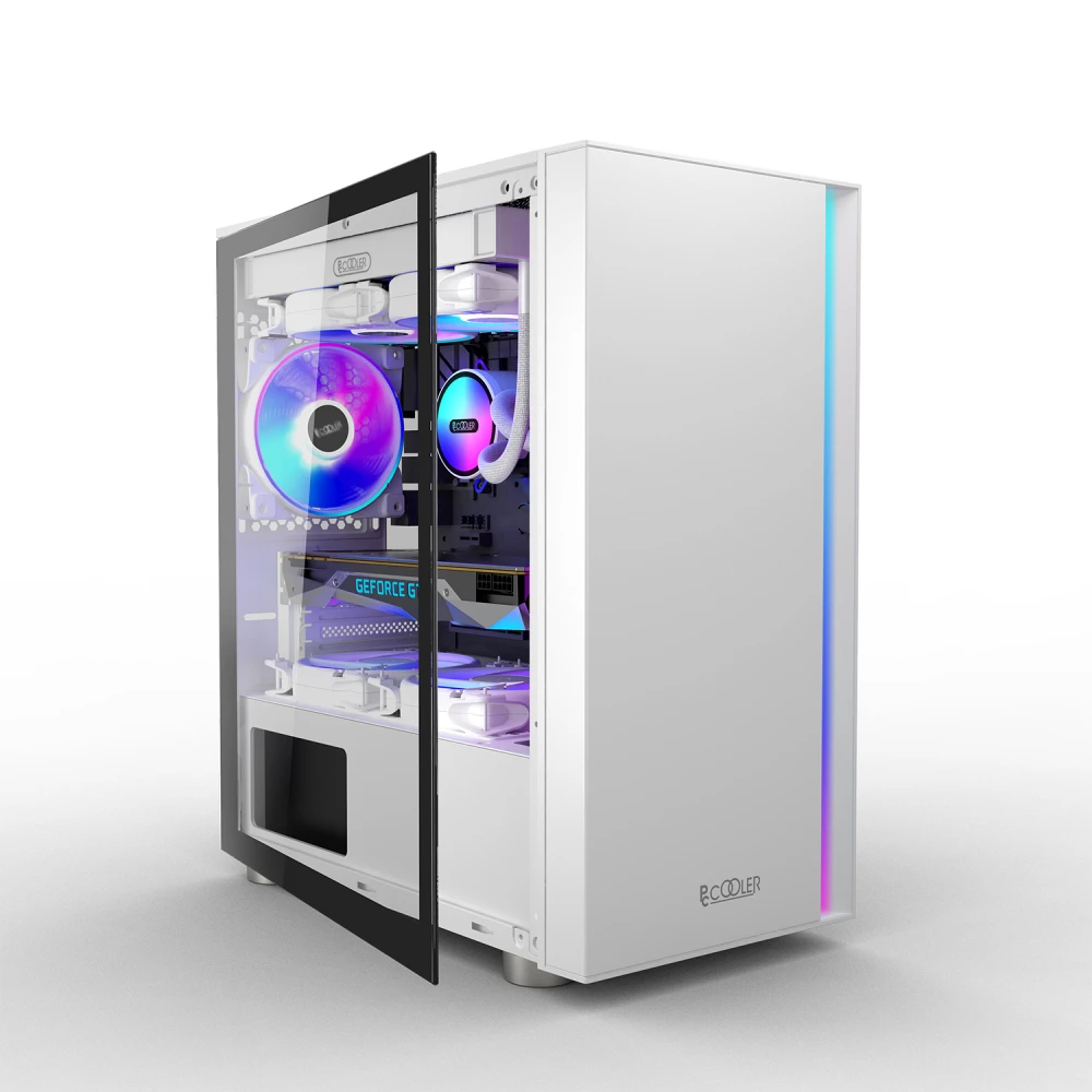 Корпус PCCooler LM300, mATX/ITX, ARGB, White — 5
