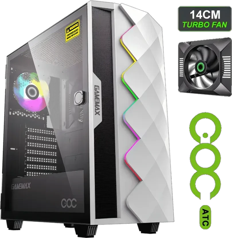 Корпус GameMax Diamond COC, mATX, белый — 2