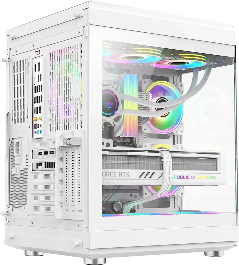 Корпус GameMax HYPE, ATX, 3x120mm, белый — 3