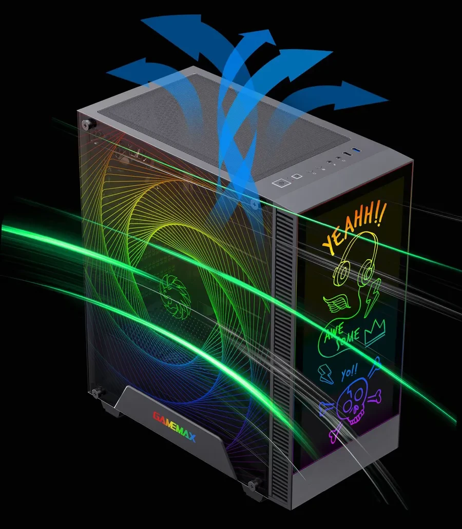 Корпус GameMax Kreator, mATX, 1x120mm — 2