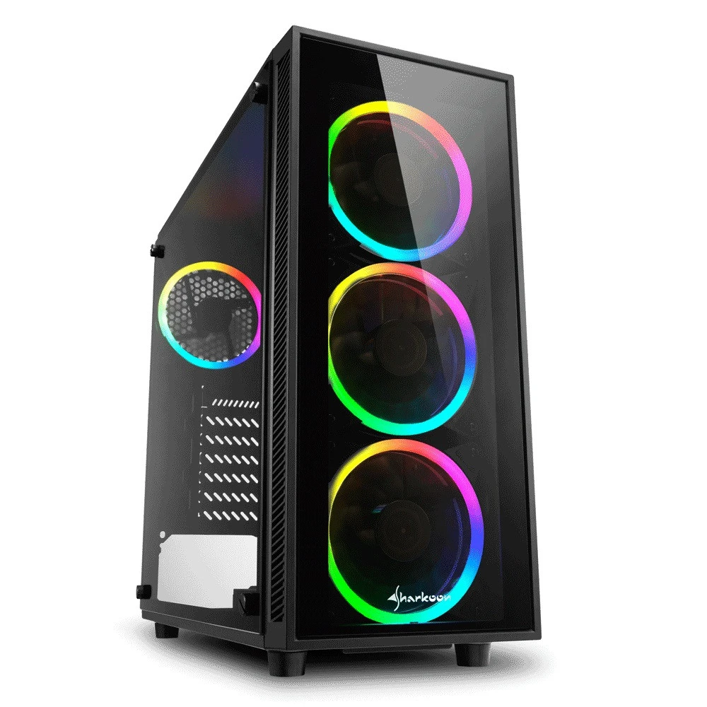 Корпус Sharkoon TG4 RGB, ATX, RGB, чёрный — 2