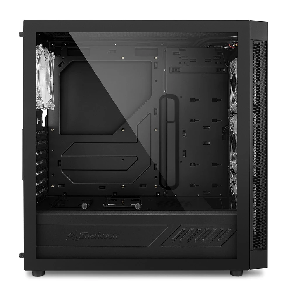 Корпус Sharkoon TG6M RGB, ATX, RGB, чёрный — 4