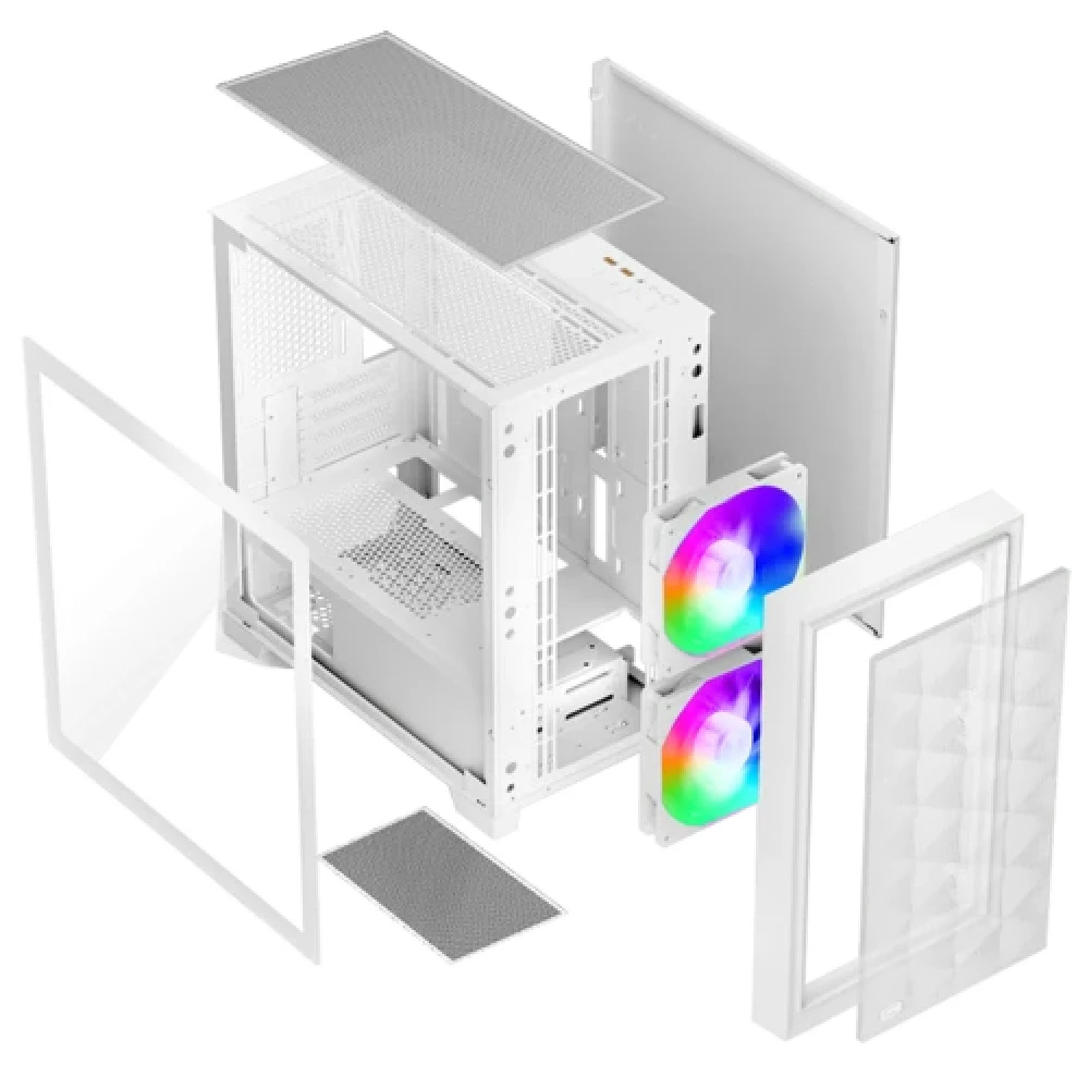 Корпус PCCooler C3D310 mATX/ITX ARGB, белый — 4