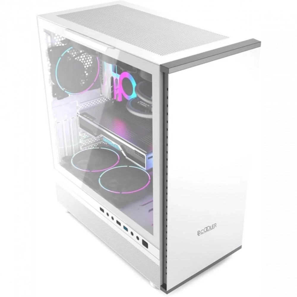 Корпус PCCooler IE200W, ATX, RGB, White — 2